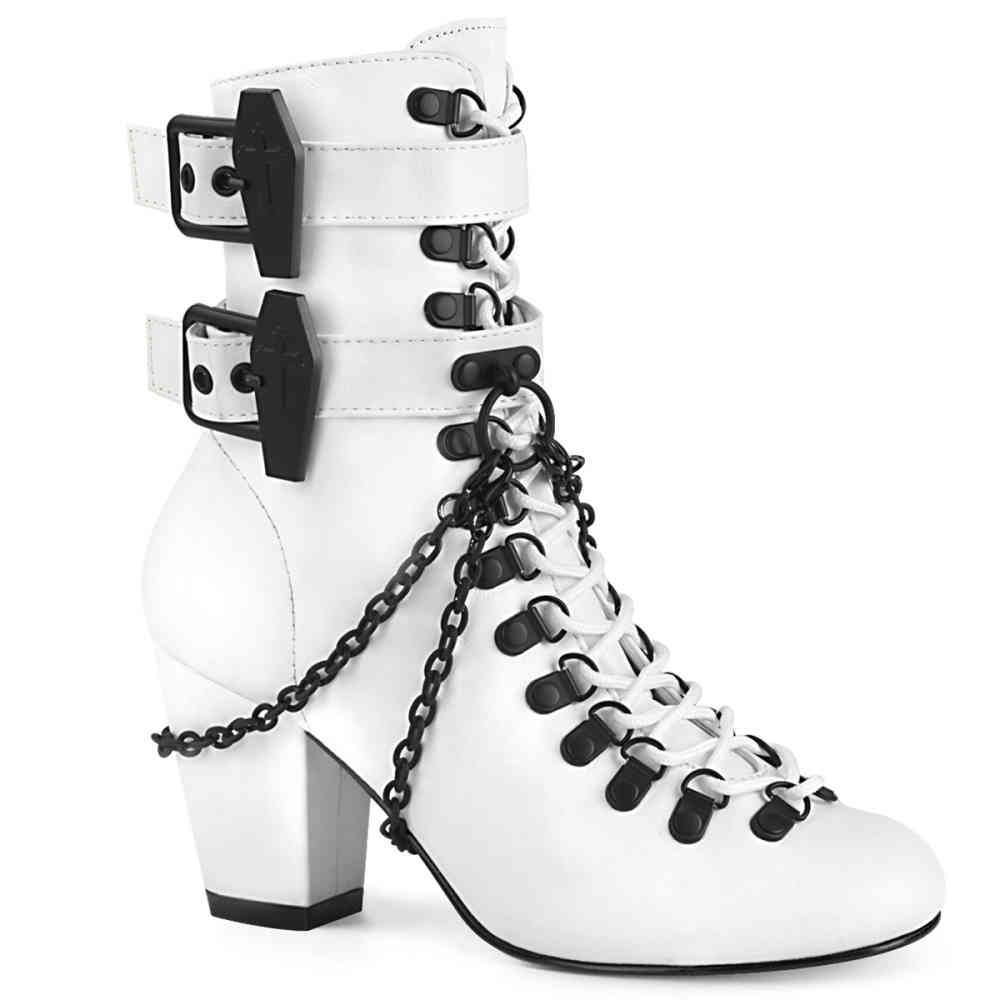 DemoniaCult - VIVIKA128 Ankle boots - Coffin - White Product image